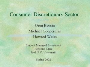 Consumer discretionary sector definition