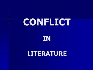 Is conflict a literary element