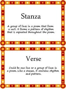 What is a stanza in a poem