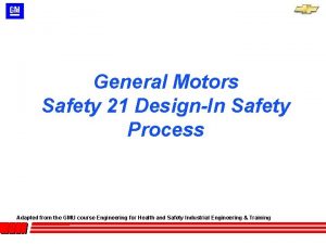 General motors msds sheets