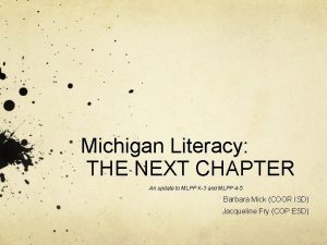 Michigan literacy progress profile