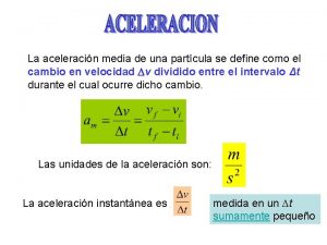 Cinemática formulas