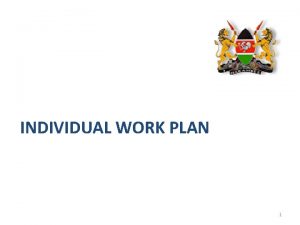 Individual workplan