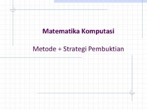 Contoh bukti trivial Contoh bukti trivial