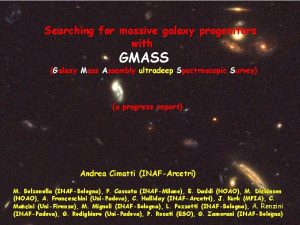 Searching for massive galaxy progenitors with GMASS Galaxy
