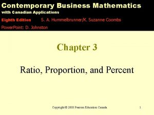 Contemporary Business Mathematics with Canadian Applications Eighth Edition