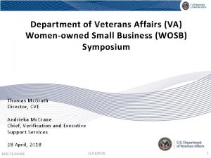 Department of Veterans Affairs VA Womenowned Small Business