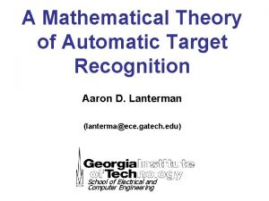 Automatic target recognition