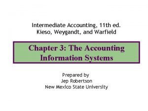 Intermediate accounting kieso