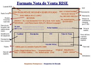 Formato nota de venta Formato nota de venta