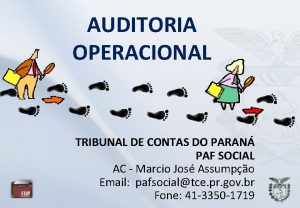 AUDITORIA OPERACIONAL TRIBUNAL DE CONTAS DO PARAN PAF