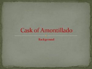 The cask of amontillado catacombs