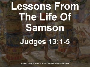 Lesson from the life of samson