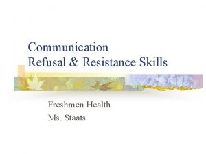 Refusal skills definition health