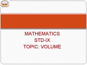 MATHEMATICS STDIX TOPIC VOLUME PDF CHAPTER LINK 1