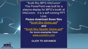 Scott Shy MPG Info Comm This Power Point