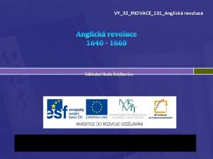 VY32INOVACE101Anglick revoluce 1640 1660 Zkladn kola elkovice Anglick