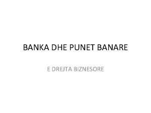 E drejta bankare