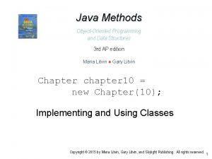 Java Methods ObjectOriented Programming and Data Structures 3