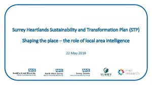 Surrey Heartlands Sustainability and Transformation Plan STP Shaping