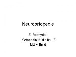 Neuroortoped