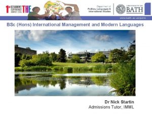 Bath university international management