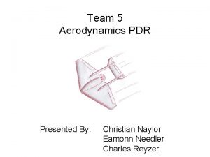 Team 5 Aerodynamics PDR Presented By Christian Naylor