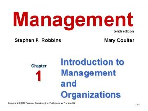 Management stephen robbins 10th edition