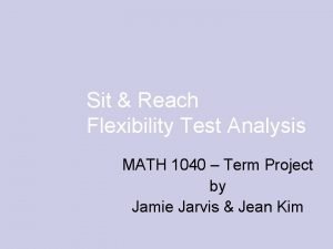 Sit and reach measurement