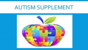 Texas autism supplement example