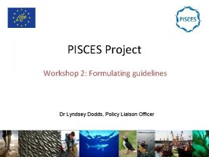 PISCES Project Workshop 2 Formulating guidelines Dr Lyndsey