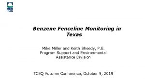 Benzene fenceline monitoring