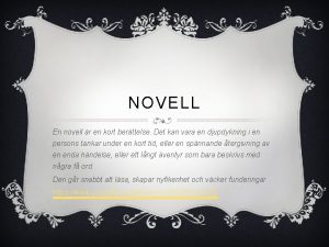 En kort novell En kort novell