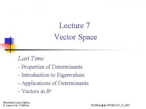 Vector space properties