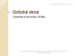 Gotická vitráž