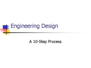 10 steps of engineering design process