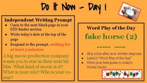 Writing prompt and evidence chart