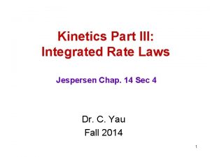 Integrated rate equation