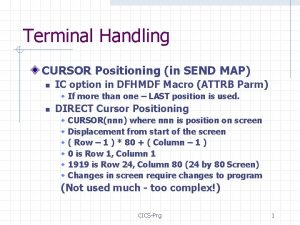 Send map in cics