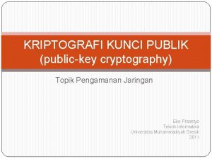 Kriptografi kunci publik