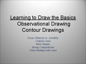 Observational drawing definition