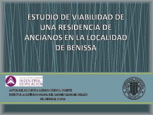 Estudio viabilidad residencia tercera edad Estudio viabilidad residencia tercera edad