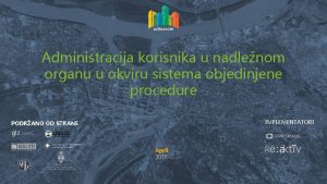 Sistem za centralizovano prijavljivanje korisnika apr