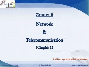 Network Telecommunication Grade X Network Telecommunication Chapter 1