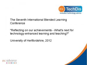 Technology for blended learning