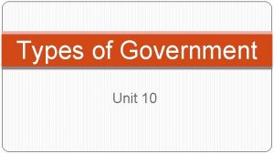 Government terms