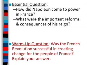 How did napoleon come to power