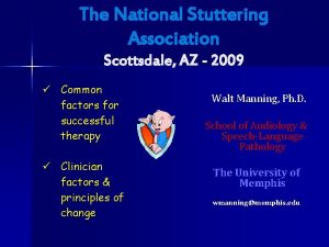 The National Stuttering Association Scottsdale AZ 2009 Common