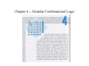 Chapter 4 Modular Combinational Logic Decoders Decoder Realization