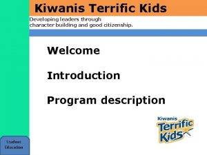 Kiwanis terrific kid